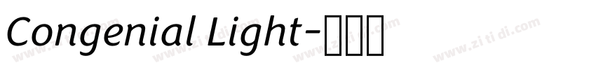 Congenial Light字体转换